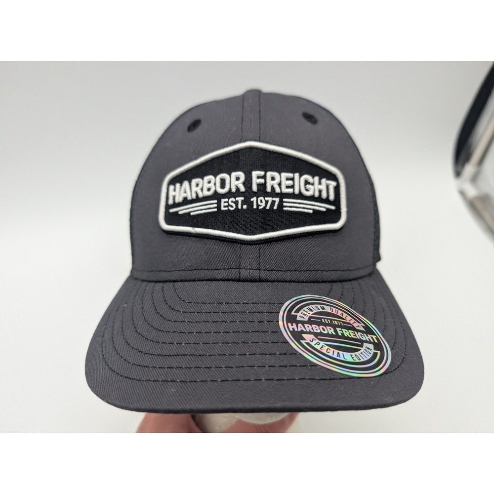 Harbor Freight Tools Special Edition Trucker Hat Snapback Gray Black Mesh Cap